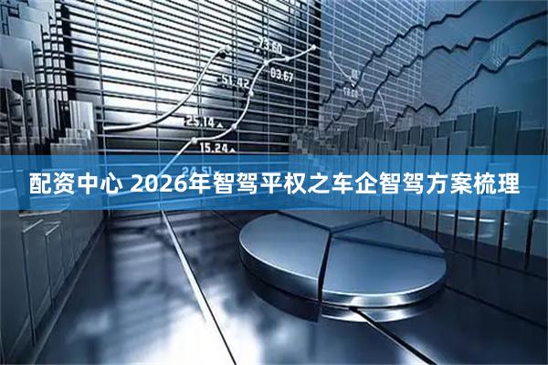 配资中心 2026年智驾平权之车企智驾方案梳理