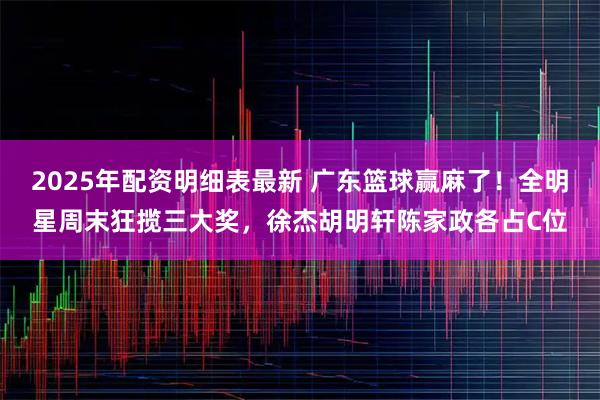 2025年配资明细表最新 广东篮球赢麻了！全明星周末狂揽三大奖，徐杰胡明轩陈家政各占C位